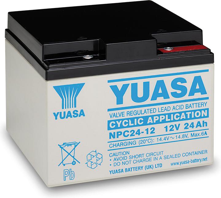 Produktbild Yuasa NPC24-12I Blei Akku Zyklenfest 12 Volt, 24Ah (12 V, 24 Ah)