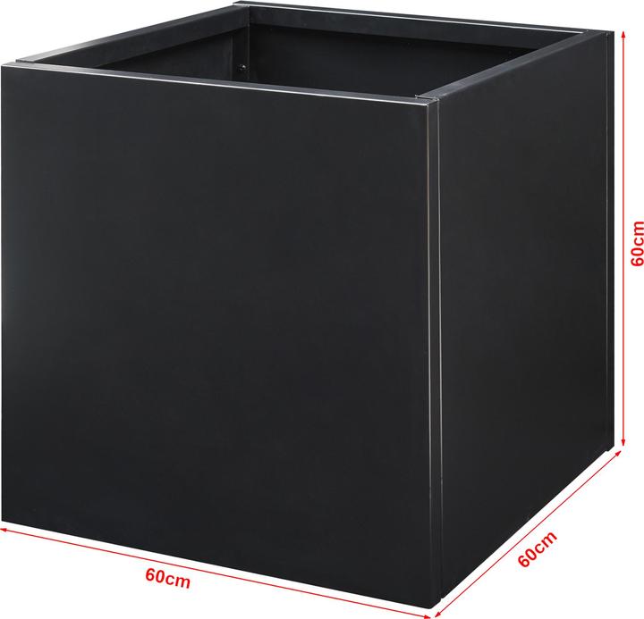 Produktbild Casa.Pro () Pflanzkübel Vaargel 60x60x60 cm Stahl Schwarz