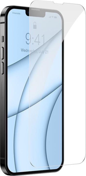 Actual product image Baseus 0.3mm Full-glass Tempered Glass Film For iP 5.4inch 2021(2pcs/pack+Pasting Artifact) Trans... (2 Piece, Apple iPhone 13 mini)