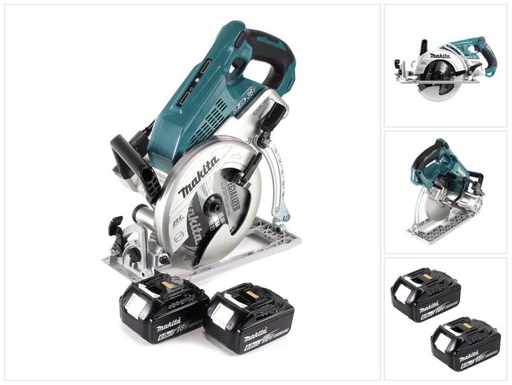 Actual product image Makita DRS 780 G Battery hand-held circular saw 36V ( 2x18V ) 185 mm Brushless + 2x battery 6,0Ah -