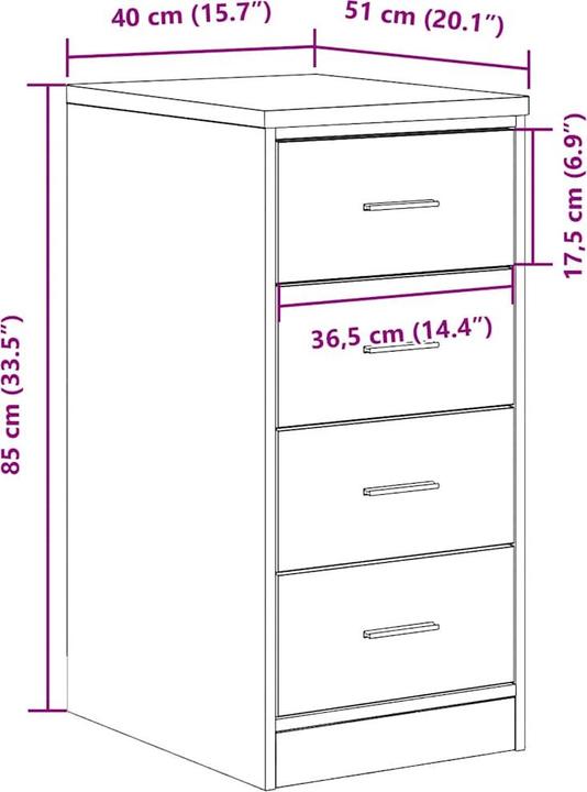 Produktbild vidaXL Garagen-Aufbewahrungsschrank (40 cm, 85 cm)