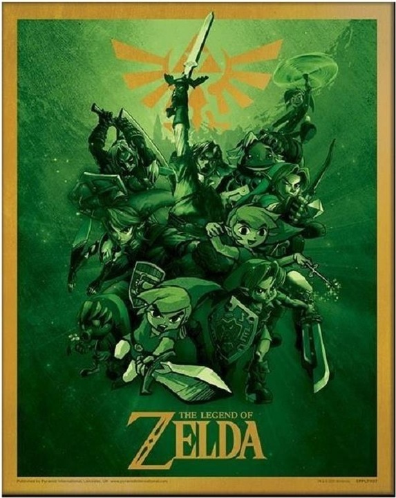 The Legend of Zelda Gerahmtes Poster 3D Link