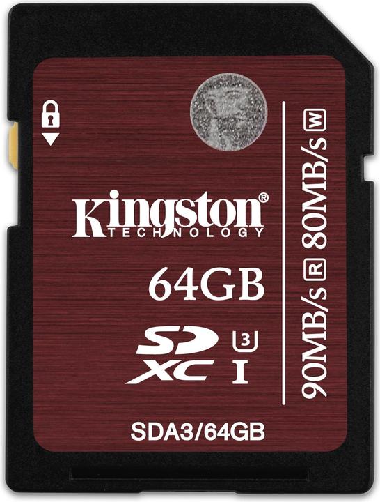 Immagine prodotto Kingston Scheda SDXC 64GB, UHS-I, U3 (64 GB, SDXC, U3, UHS-I)