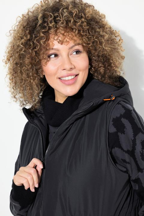 Produktbild Ulla Popken Weste, wasserabweisend, Kapuze, 2-Wege-Zipper (50, 52)