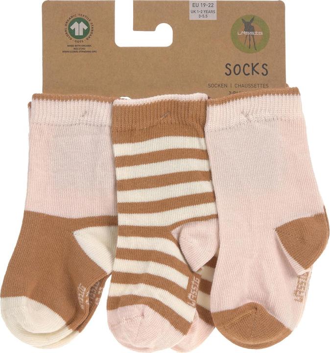 Produktbild Lässig Socken 3er-Set Puderrosa Caramel Gr. 23 - 26 (3er Pack, 23 - 26)