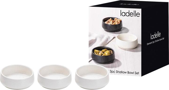 Actual product image Ladelle ELEMENTS bowl set flat white Set3