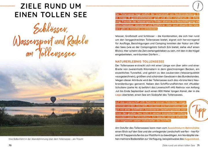 Produktbild Wochenend und Wohnmobil - Kleine Auszeiten Mecklenburgische Seenplatte (Deutsch, Marion Landwehr, 2021)
