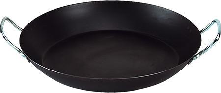 Actual product image de Buyer La Lyonnaise paella pan with 2 handles (34 cm, Paella pan, Steel)