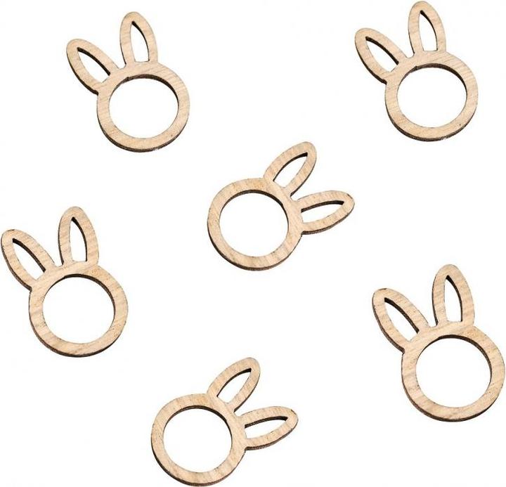 Ginger Ray Décoration de table en bois - lapin (24x)