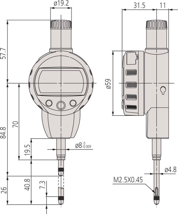Actual product image Mitutoyo ID-C Dial gauge 543-474B (2.54 cm)