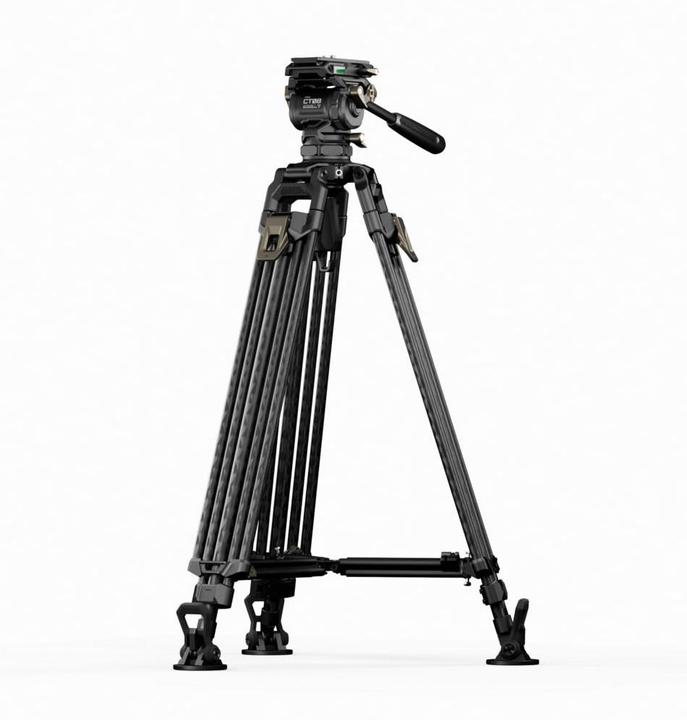 Produktbild Tilta CT08 Cine Fluid Head 75 mm, 2-Stage Carbon Fiber Tripod (Carbon, Metall)