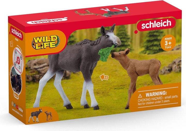 Actual product image Schleich Moose cow with calf