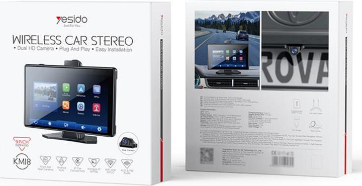 Produktbild Yesido Car Navigation KM18, Wi-Fi, 9inch, Black (9")