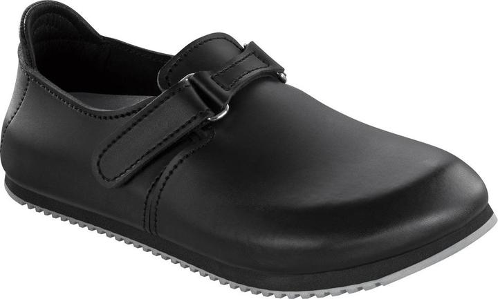 Actual product image Birkenstock Clog Linz Superlauf, natural leather, black, narrow, size 41 (41)