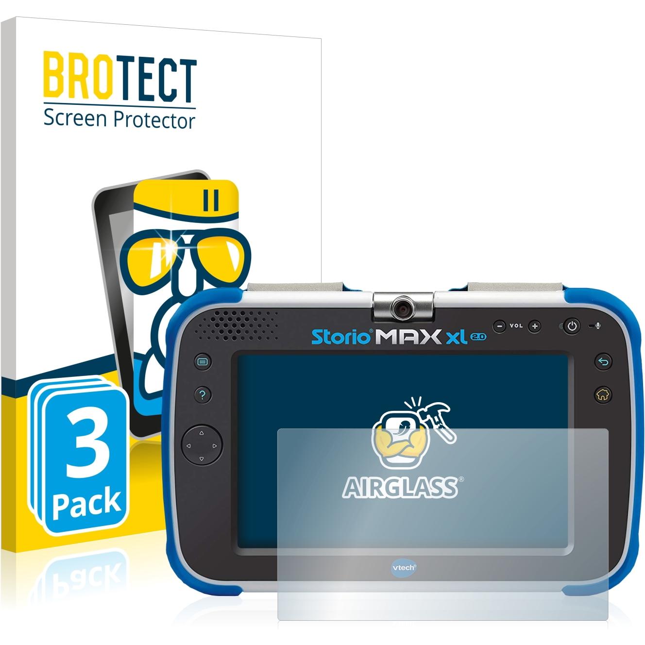 BROTECT AirGlass Panzerglasfolie (3 Stück, Storio Max XL 2.0), Tablet Schutzfolie
