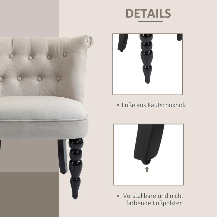 Produktbild Homcom Polstersessel mit Knopfdesign