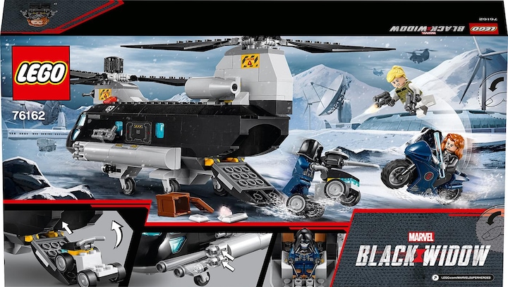 Produktbild LEGO Black Widows Hubschrauber-Verfolgungsjagd (76162, LEGO Marvel)