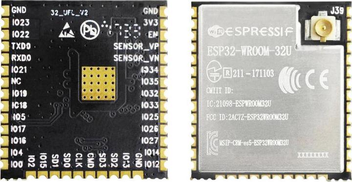 Actual product image Espressif ESP32-WROOM-32U Radio module 1 pc.