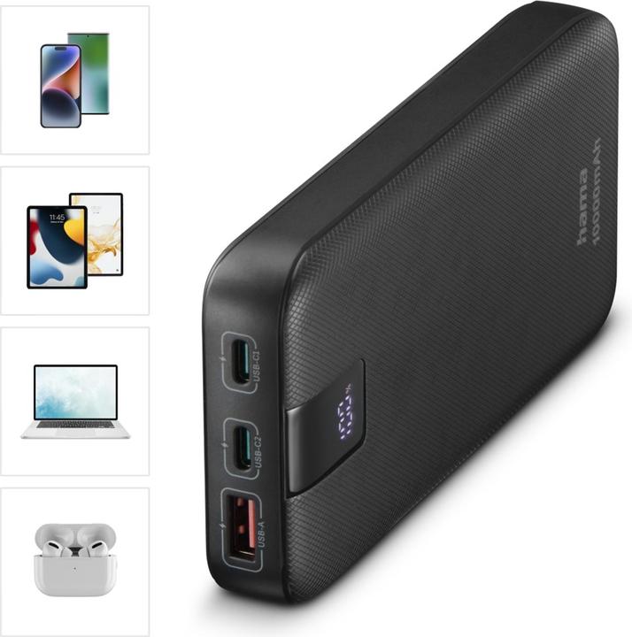 Actual product image Hama PD 10 (10000 mAh, 20 W, 37 Wh)