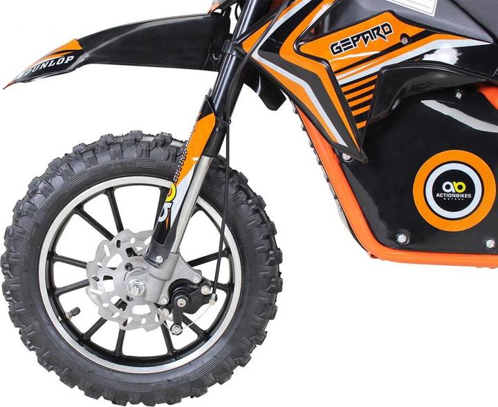 Actual product image Actionbikes Motors Kids Mini Enduro Crossbike Gepard Electric 500 Watt Motorcrossbike Pocketbike (Orange)