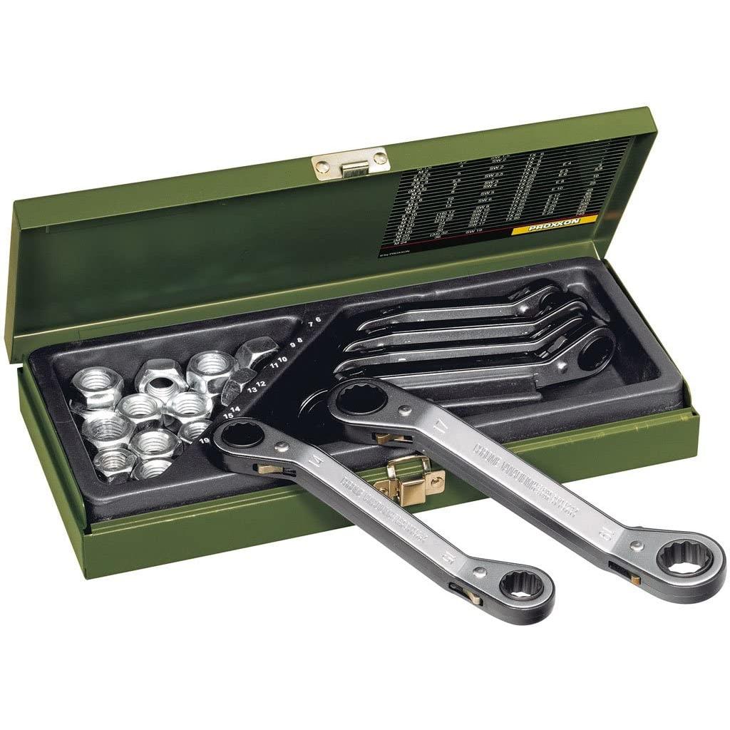Proxxon, Schraubenschlüssel, Speeder-Ratschenschlüsselsatz (19 mm, 8 mm, 10  mm, 14 mm, 18 mm, 11 mm, 7 mm, 12 mm, 17 mm...