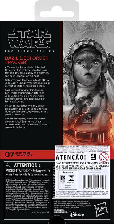 Produktbild Hasbro Star Wars: The Acolyte Black Series Actionfigur Bazil (Jedi Order Tracker) 10 cm