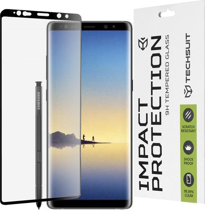 Actual product image Techsuit - 111D Full Cover / Full Glue Glass / 3D Curved Screen - Samsung Galaxy Note 8 - Black (Samsung Galaxy Note 8)