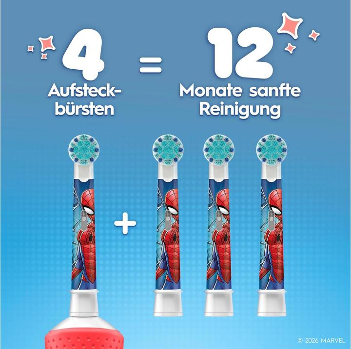 Immagine prodotto Oral-B Aufsteckbürsten Kids Spiderman 4er Aufsteckbürsten (4x)