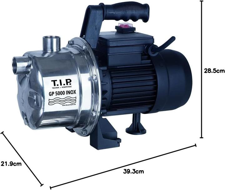 TIP Self-Priming Garden Pump with Thermal Overload Protection, 1200W, 5000 L/h Flow, 45m Head (Garden pump)