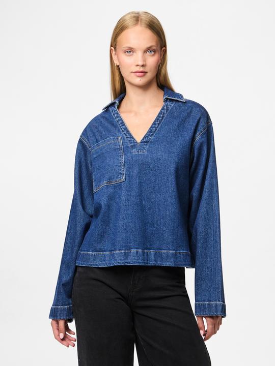 Immagine prodotto Pieces Pcsilke V-Ausschnitt Denim Hemd (L)