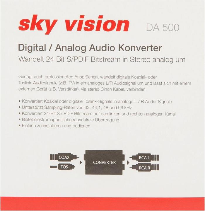 Immagine prodotto Sky Vision DA 500 Convertitore audio digitale-analogico