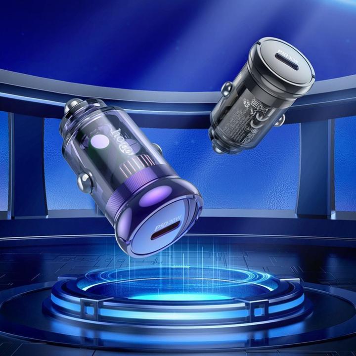 Immagine prodotto Hoco Auto charger car charger Type C + cable Type C to Lightning PD QC3.0 30W Z53 purple
