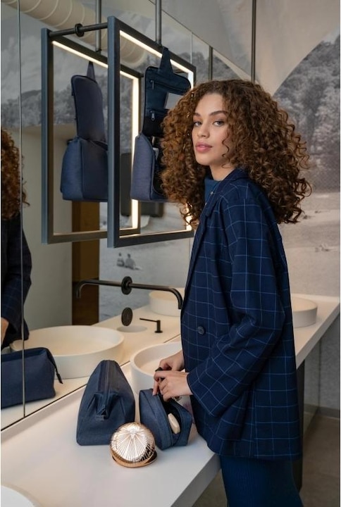 Actual product image reisenthel Case Mulitcase Herringbone Dark Blue