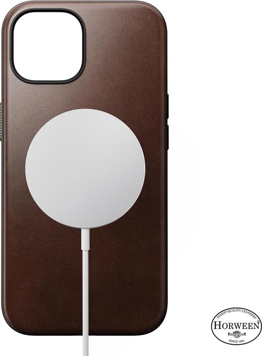 Produktbild Nomad Back Cover Modern Leather Horween iPhone 15 Schwarz (Apple iPhone 15)