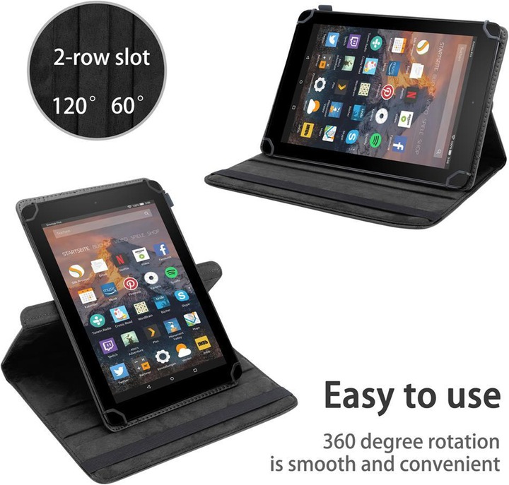 Productafbeelding Cadorabo Tablethoes Universeel 360 (Amazon Fire HD 10 2017, Fire HD 10, HD 10 2017 (7e gen.))