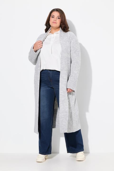Produktbild Ulla Popken Long-Strickjacke, meliert, offene Form, Langarm (42, 44)