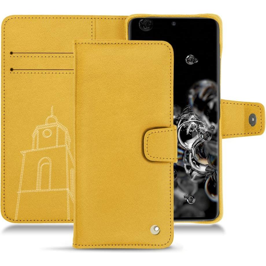 Noreve Lederschutzhülle Wallet (Samsung Galaxy S20+ 5G), Smartphone Hülle, Orange