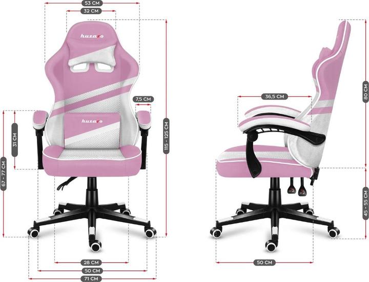 Actual product image Huzaro Fotel gamingowy Force 4.4 Pink Mesh