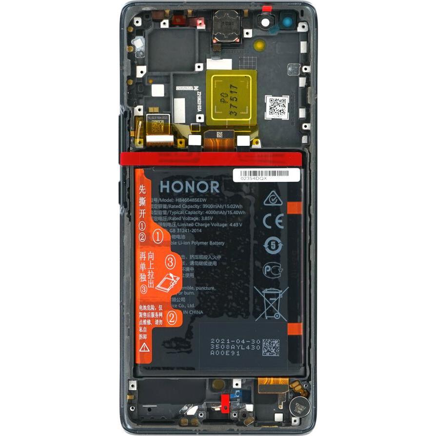 Thumbnail - Honor Display + Akku V40 Midnight Black (Akku, Honor V40 5G), Mobilgerät Ersatzteile, Schwarz