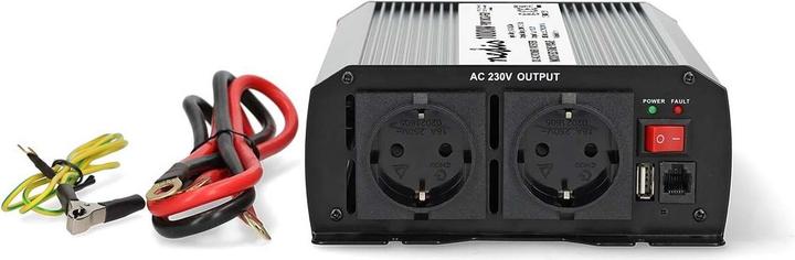 Immagine prodotto Nedis Inverter di potenza a onde sinusoidali modificate - Tensione di ingresso: 24 V DC - Connessione di