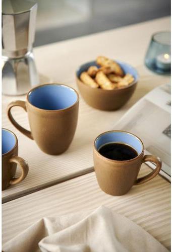 Produktbild Bitz Kaffeetasse Wood Ocean 190 ml, 6 Stück, Hellblau/Beige (190 ml, 6 x)