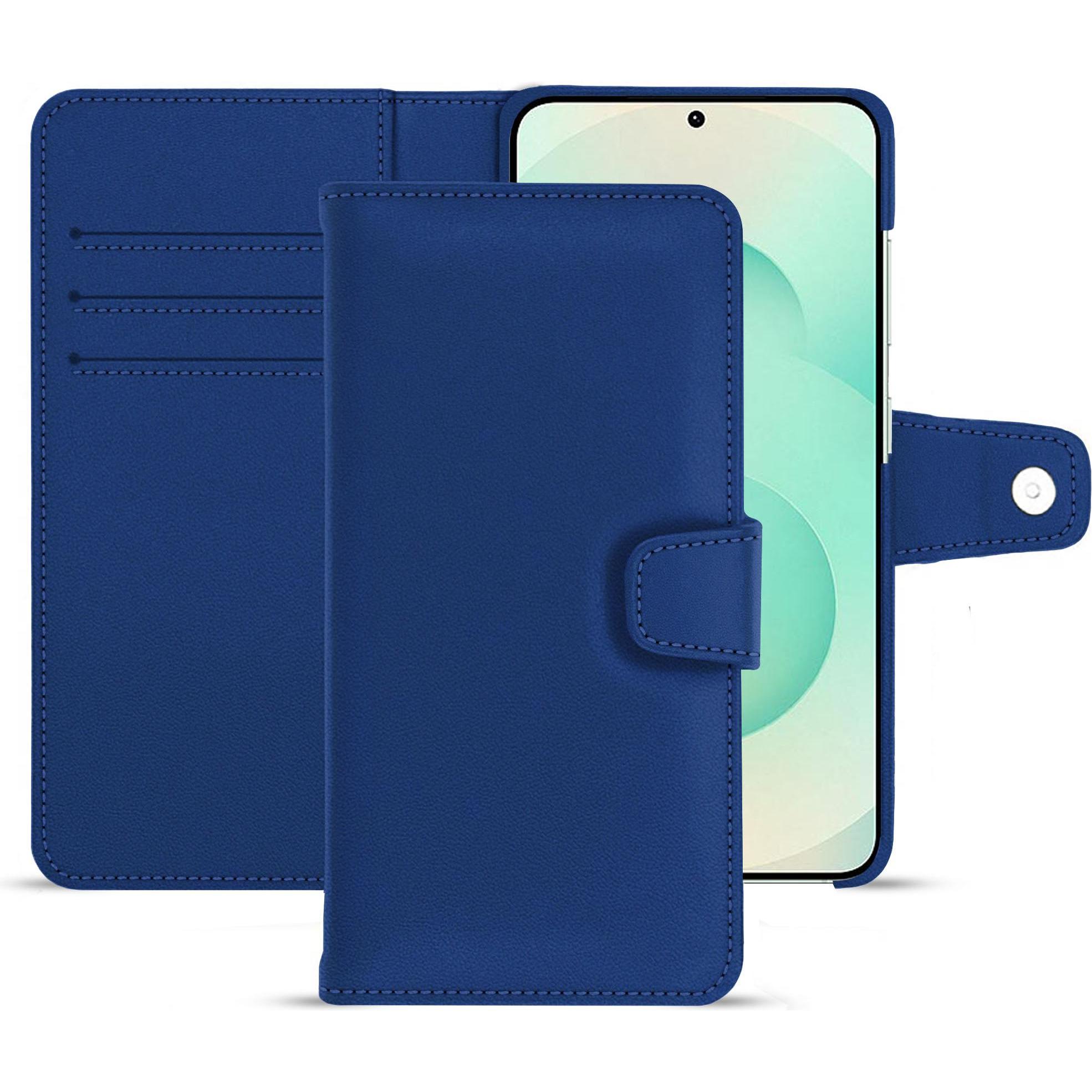 Noreve Lederschutzhülle Samsung Galaxy S25+ (Samsung Galaxy S25+), Smartphone Hülle, Blau