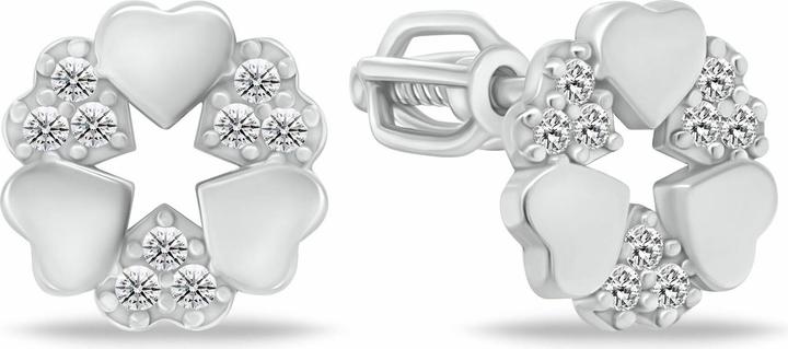 Immagine prodotto Brilio Silver - Original silver stud earrings with zircons EA1124W