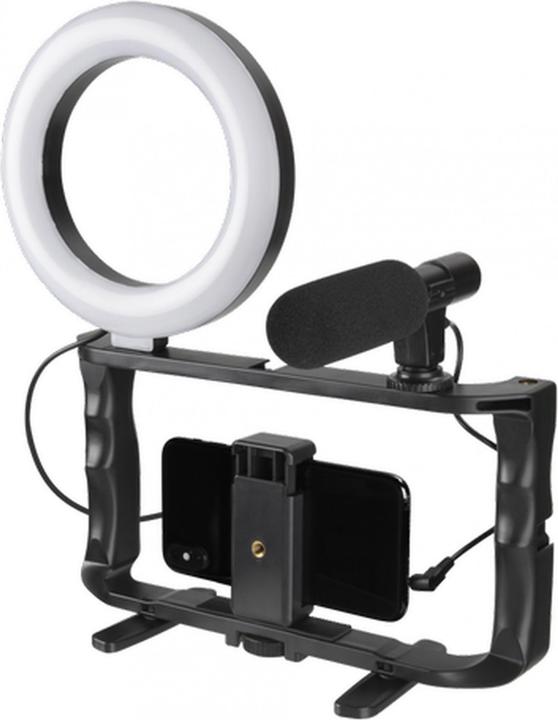 Produktbild Gadget Monster Vlogging Kit, LED-Stativ und Mikrofon (Ringlicht)