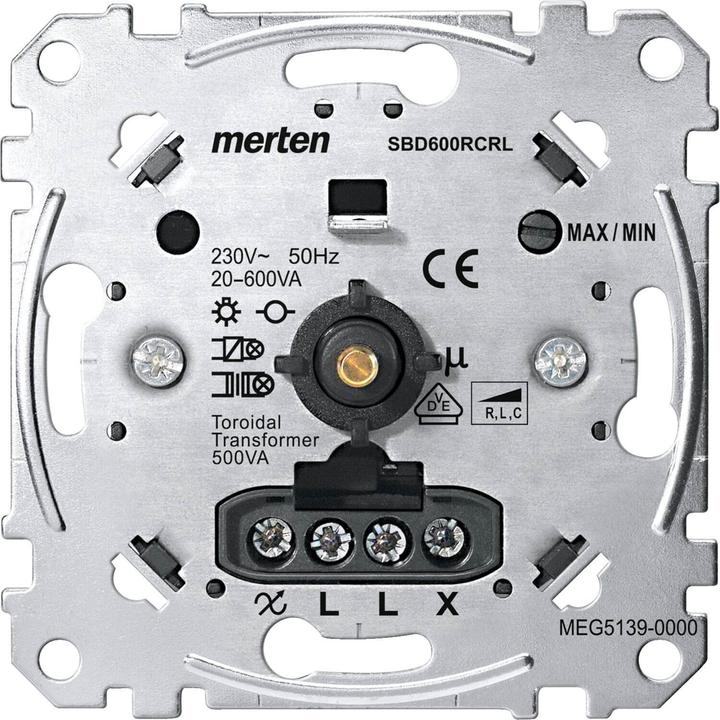 Actual product image Merten Universal rotary dimmer one.