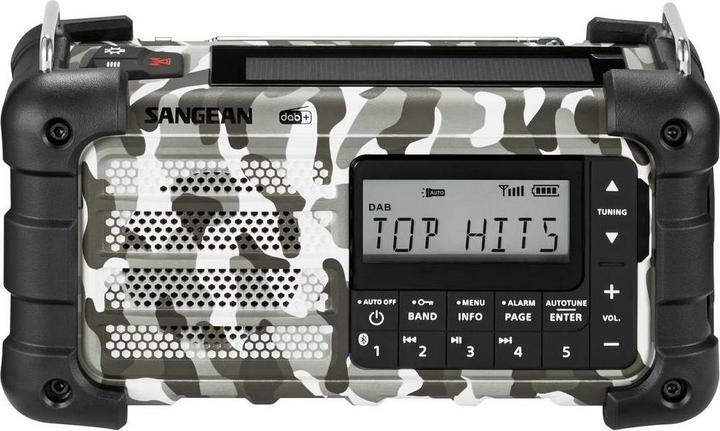 Produktbild Sangean MMR-99 DAB+ Artic Camo Notfall/Kurbel/Solar Radio (DAB+, FM, Bluetooth)