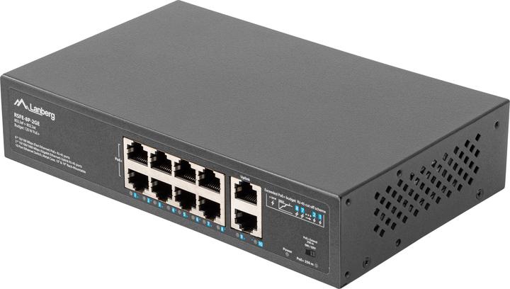 Produktbild Lanberg RSFE-8P-2GE-120 network switch Unmanaged Gigabit Ethernet (10/100/1000) Power over Ethernet (10 Ports)