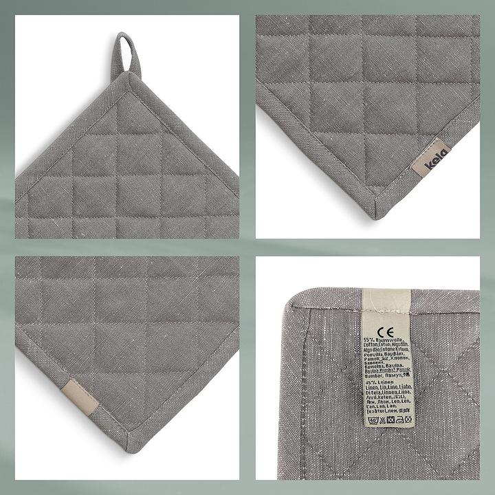 Produktbild Kela Topflappen Puro grau (55% Baumwolle, 45% Leinen)