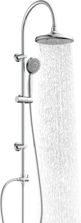 Image du produit Eisl Douche à effet pluie salle de bain SOMMERRE Ensemble de pomme de douche chromé Système de douche à (5 Types de jets)