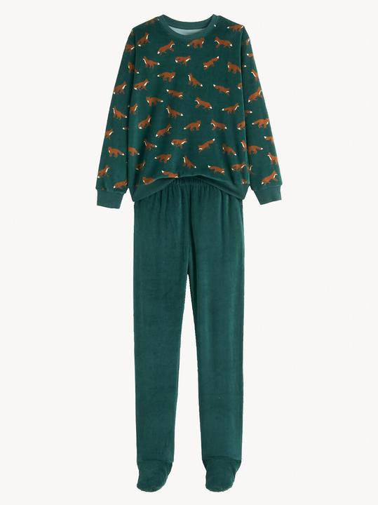 Produktbild La Redoute Collections Samtpyjama mit Füssen (152)